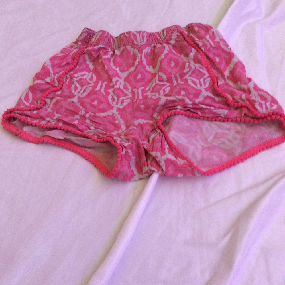 pink flowy short shorts